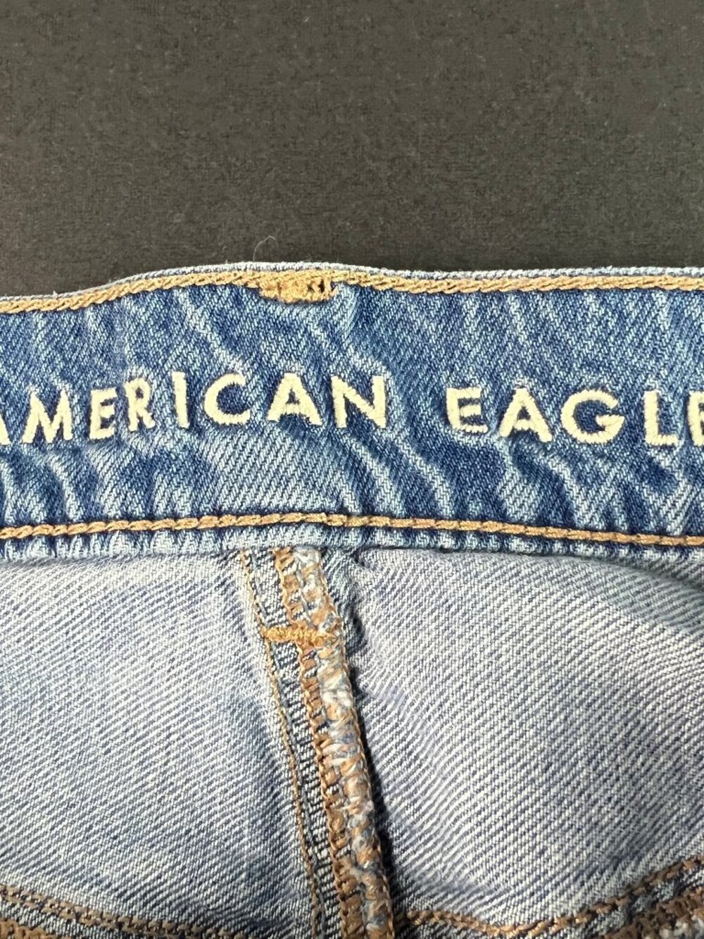 American Eagle Jeans Women's 28x27* Baggy Skater Blue Distressed Denim Tag 4S - Picture 7 of 16